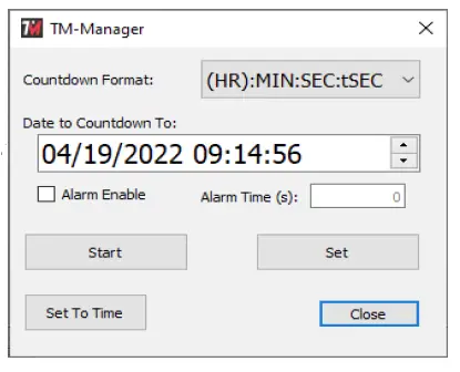 TIME MACHINES TM-Manager Windows Application FIG 8