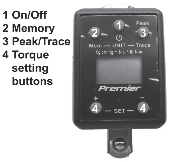 SEALEY STW290.V2 1 2”SQ DRIVE DIGITAL TORQUE ADAPTOR 40 200NM - fig 1