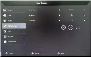 Adjusting the performance