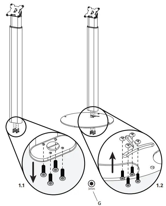 kanto SFS300 Floor-Standing Security iPad Stand - fig 1