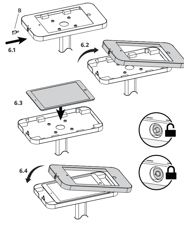 kanto SFS300 Floor-Standing Security iPad Stand - fig 6