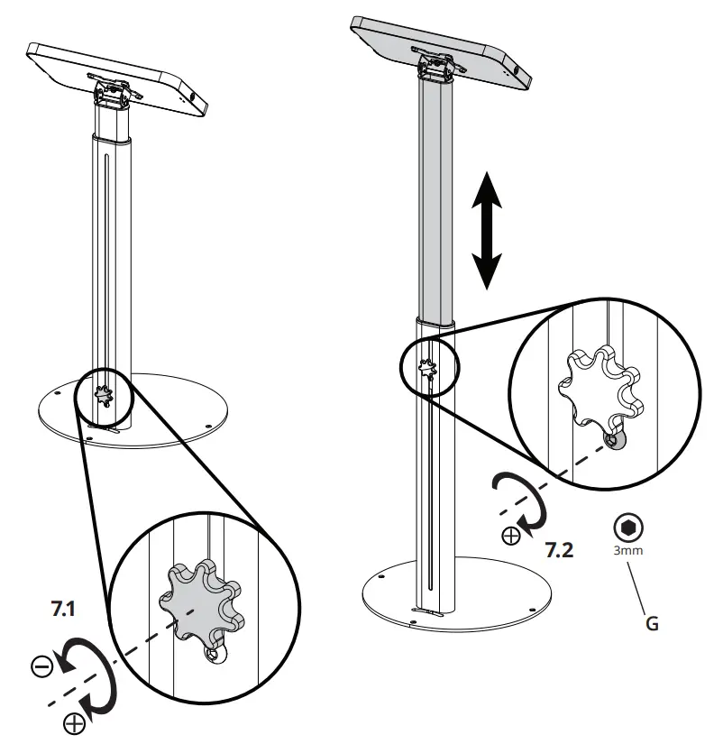 kanto SFS300 Floor-Standing Security iPad Stand - fig 7