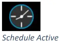 Micro Air EasyTouch RV 353 Thermostat - Schedule Active