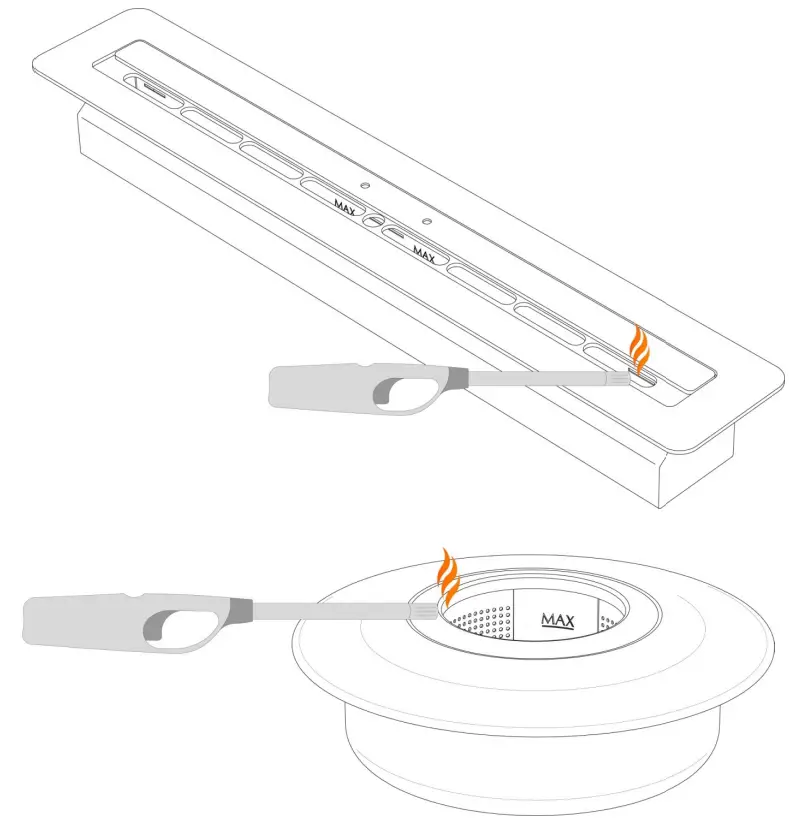 ICON FIRES BIO 70 210 Slimline Burner - Slimline Burner