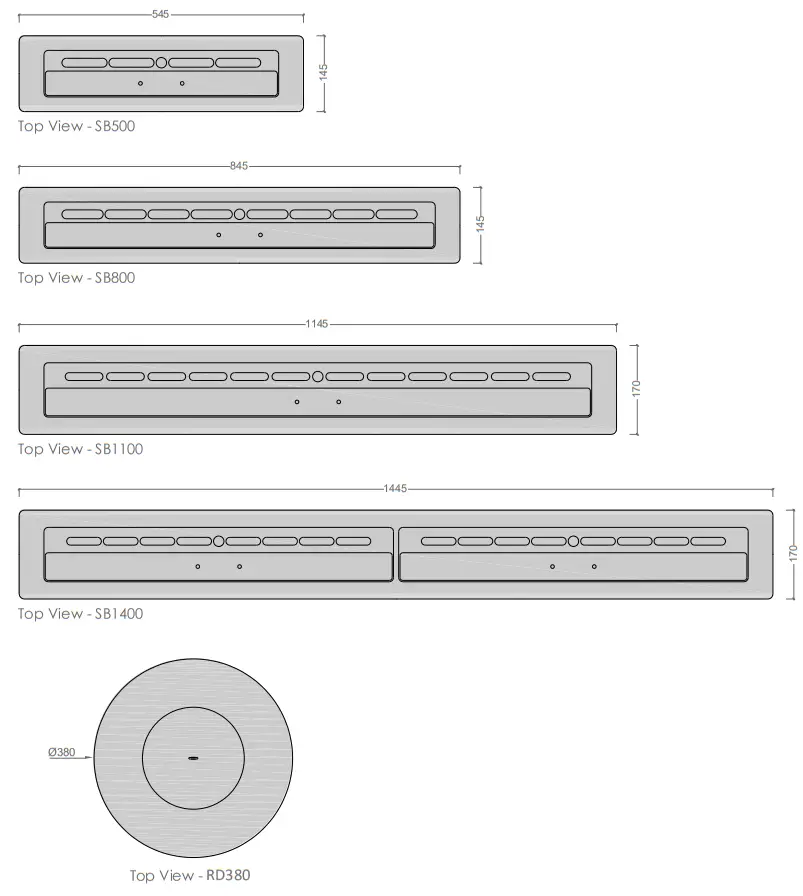 ICON FIRES BIO 70 210 Slimline Burner - fig1