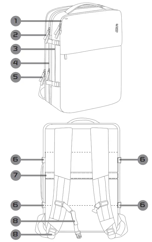 SWISS PEAK AWARE RPET Expandable Weekend Backpack - fig 1