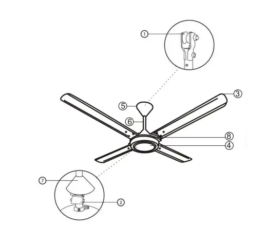 ELBA-ECF-K5604-BL)-56-Inch-Ceiling-Fan-2