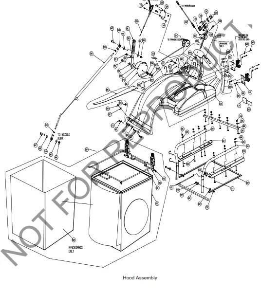 BILLY GOAT MV601SPE Self Propelled Multi Vacuum Cleaner - MVSP HOOD PARTS DRAWING