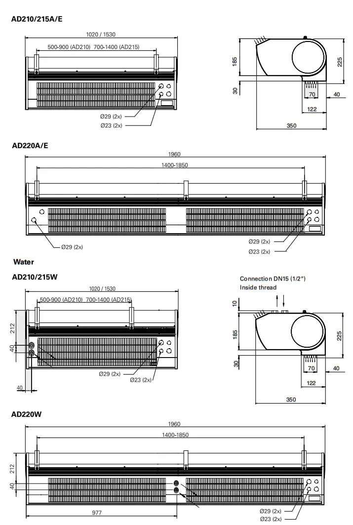 FRICO AD215E14 Electric Heat Air Curtain - Fig 4