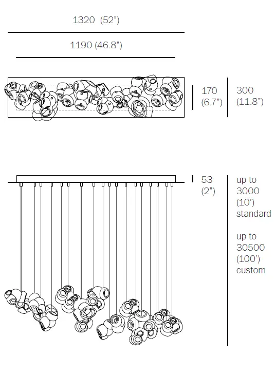 BOCCI 100.20 20 Hand Blown Glass Pendants fig 1