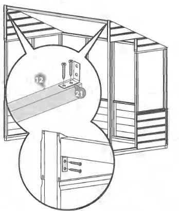 meRcia 04GREENLEAN0804-V2 Traditional Wooden Lean To Greenhouse 19