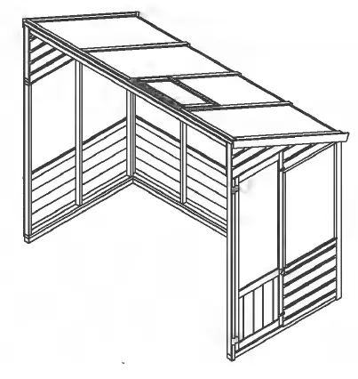 meRcia 04GREENLEAN0804-V2 Traditional Wooden Lean To Greenhouse 3