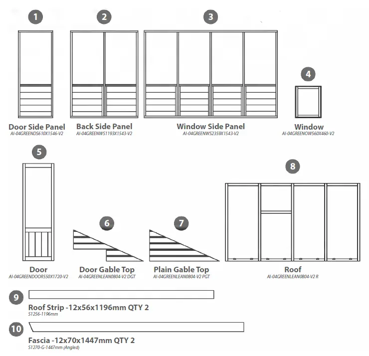meRcia 04GREENLEAN0804-V2 Traditional Wooden Lean To Greenhouse 4