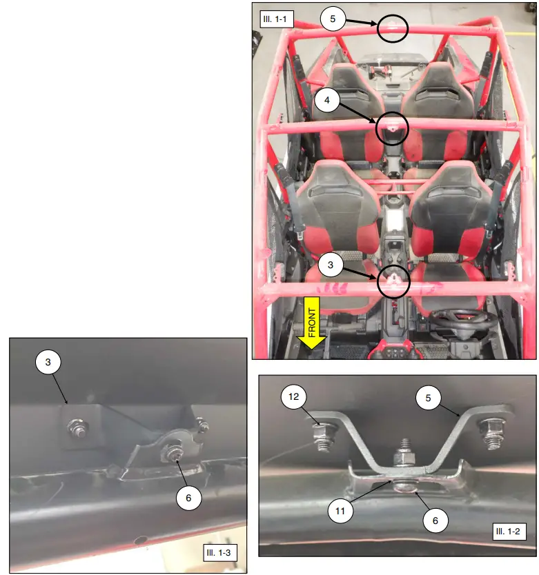 KOLPIN 29240 Honda Talon 1000-4 Aluminum Roof parts 1