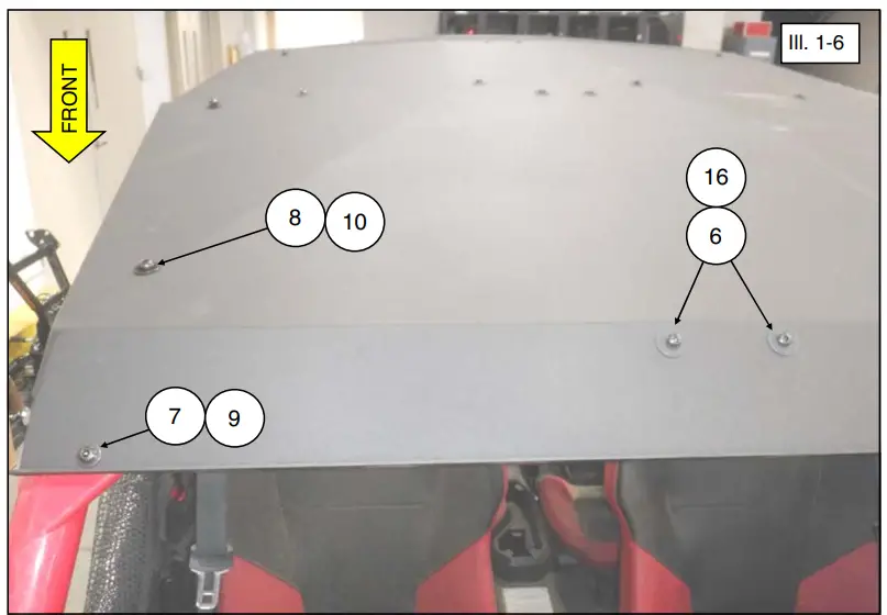 KOLPIN 29240 Honda Talon 1000-4 Aluminum Roof parts 4