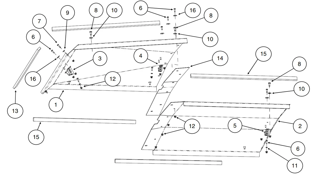 KOLPIN 29240 Honda Talon 1000-4 Aluminum Roof parts