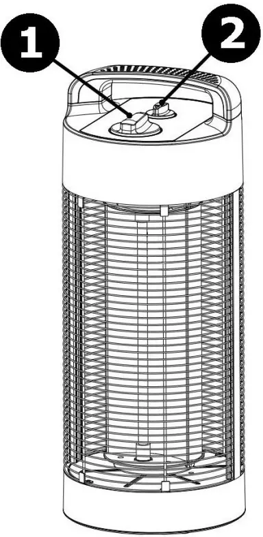 PEREL PHT700 PHT1200 1200W Patio Heater - Figure 2