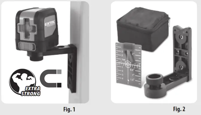 EXTOL PREMIUM 8823306 Cross Line Laser Level- fig11