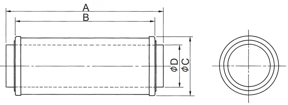 MITSUBISHI ELECTRIC PZ 100SS E Straight Silencer - Fig