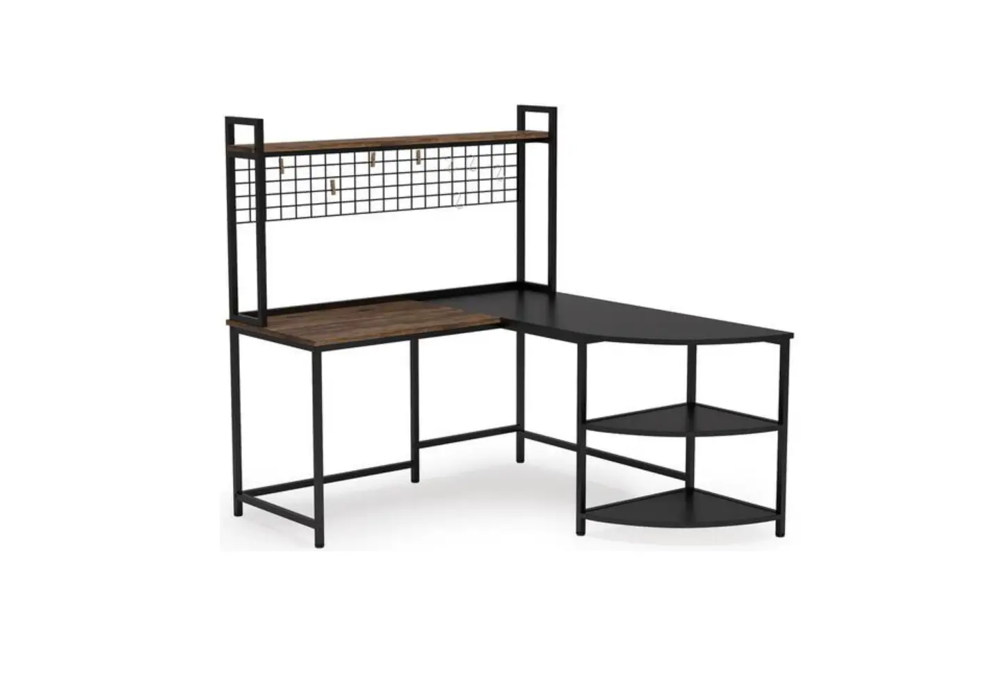 Tribesigns Ct-xk00125 L-shaped Vintage Brown Wood Computer Desk Instruction Manual