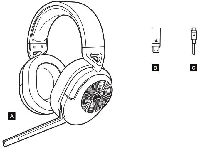 CORSAIR HS55 Gaming Headset - PACKAGE CONTENTS