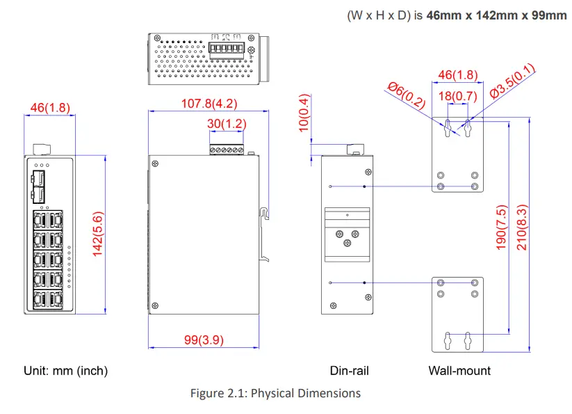 leonton PT2 1002 2C 10 Port Industrial PoE Ethernet Switch-fig1