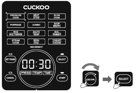 CUCKOO CMC-ZSN601F Multi Pressure Cooker 20