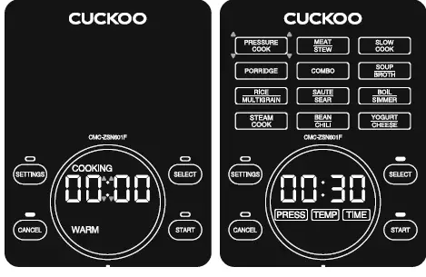 CUCKOO CMC-ZSN601F Multi Pressure Cooker 23