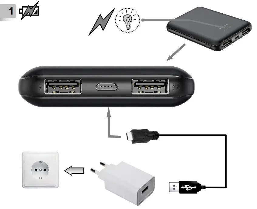 gembird PB05-01 5000 MAH Power Bank - 1