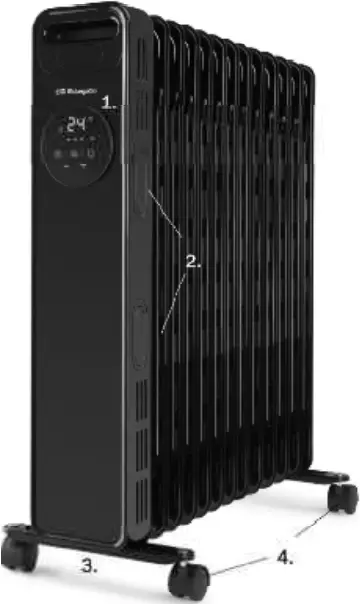 Orbegozo RAD 2500 - PARTS DESCRIPTION