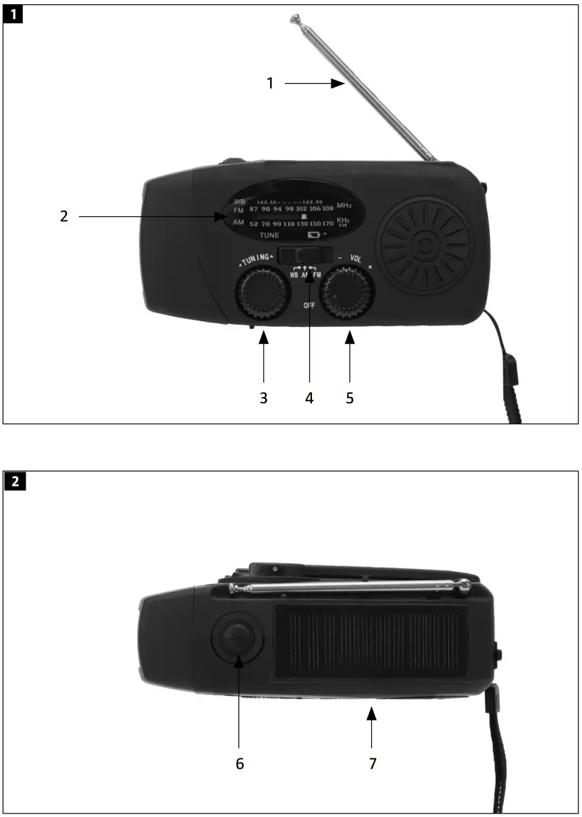 Bright 019413 FM Radio with Manual Crank Charging - fig
