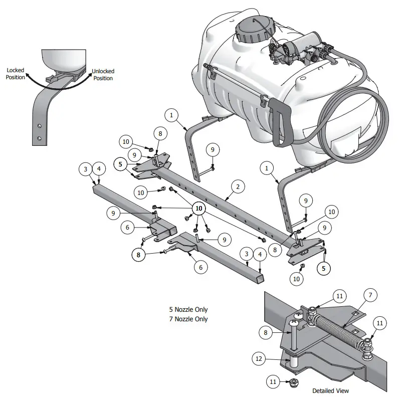 WORKHORSE BK005 5 & 7 Nozzle Boom Kit - AFTER SPRAYING 2