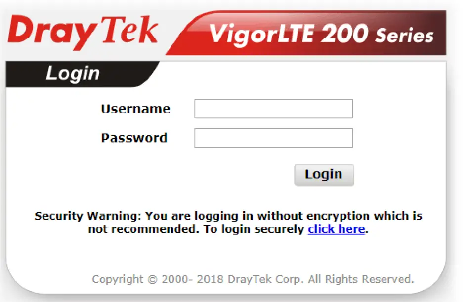 DrayTek VigorLTE 200 Series LTE Router 14