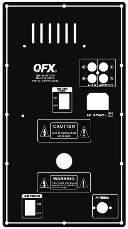 Portable Speaker SBX-412401BTS - Back Panel 2