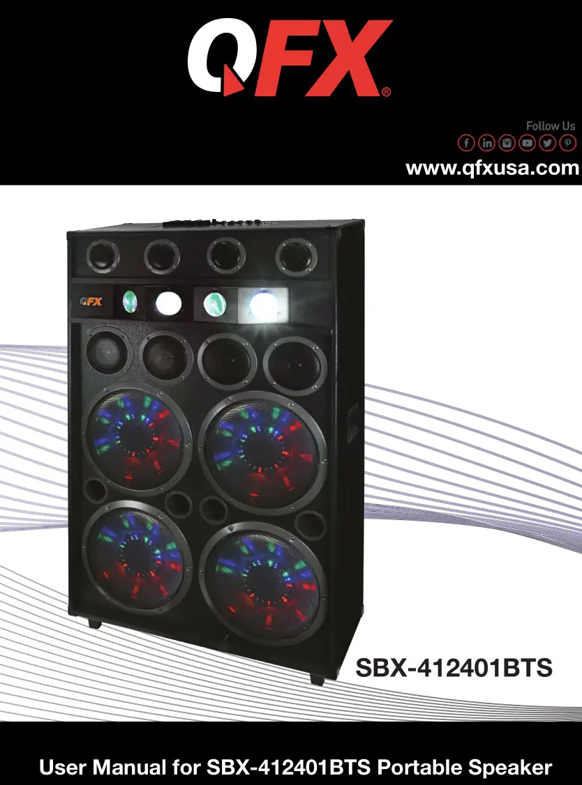 Portable Speaker SBX-412401BTS User Manual