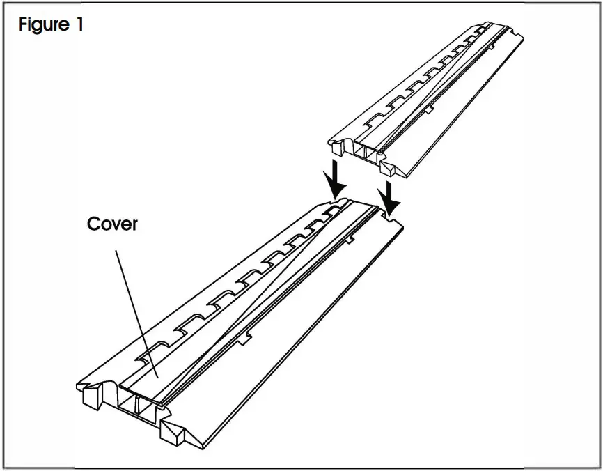 GLOBAL INDUSTRIAL 5 Channel Heavy Duty Cable Protector -ASSEMBLY