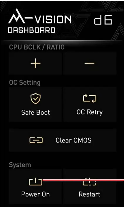 Powering on the computer