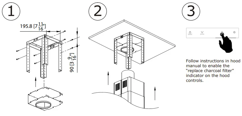 ZEPHYR ZRE-M90ABSGG 36 Inch Ravenna Island Hood 2
