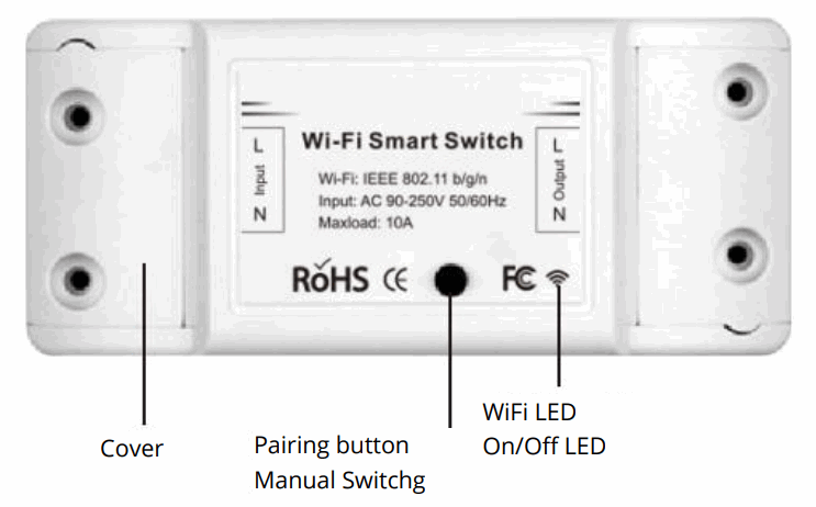 Moes MS-101-16A Wifi Smart Switch - WiFi LED