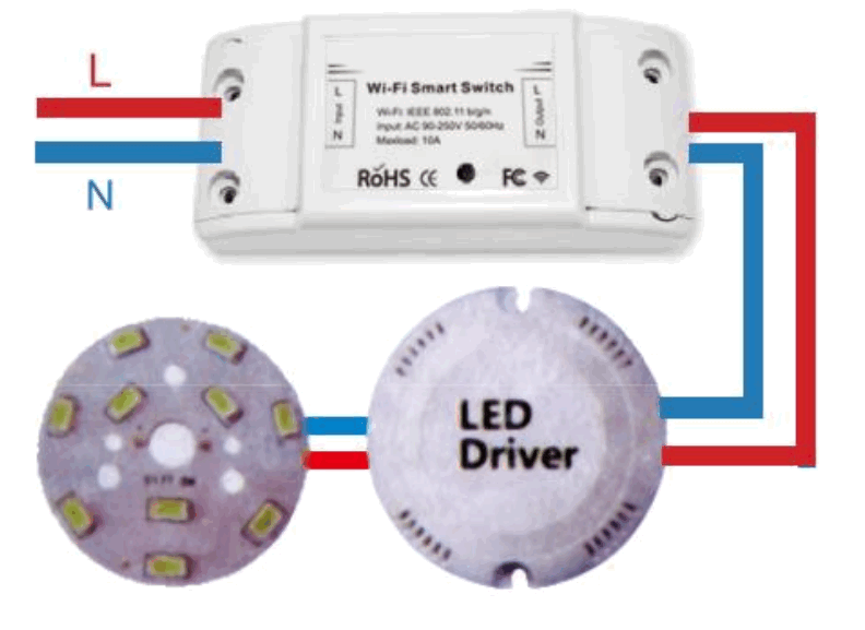 Moes MS-101-16A Wifi Smart Switch - led driver