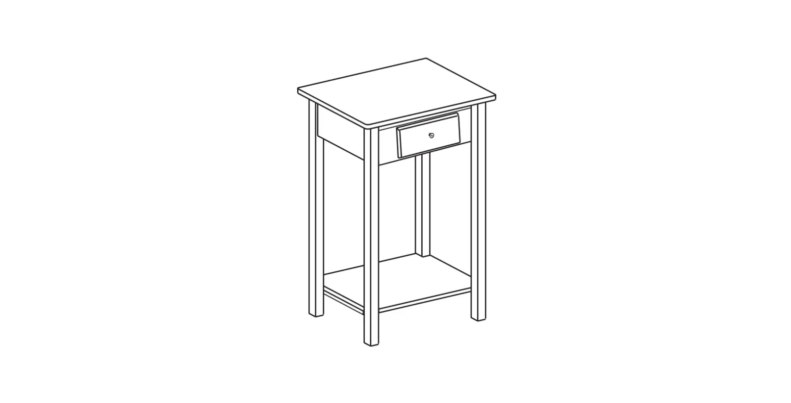 Jaxpety Hg61s1097 2-tier Modern And Simple Wooden End Table Nightstand With 1 Drawer User Manual
