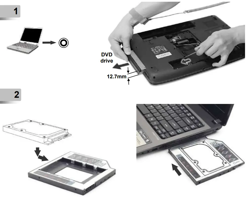 gembird MF 95 02 Slim Mounting Frame - Fig