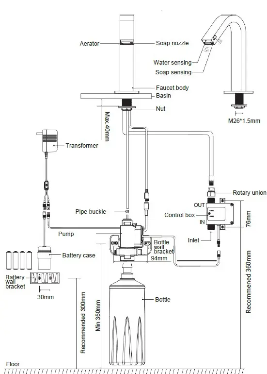 Intelligent IFSGAJ002A-ANON Automatic Faucet with Soap Dispenser (5)