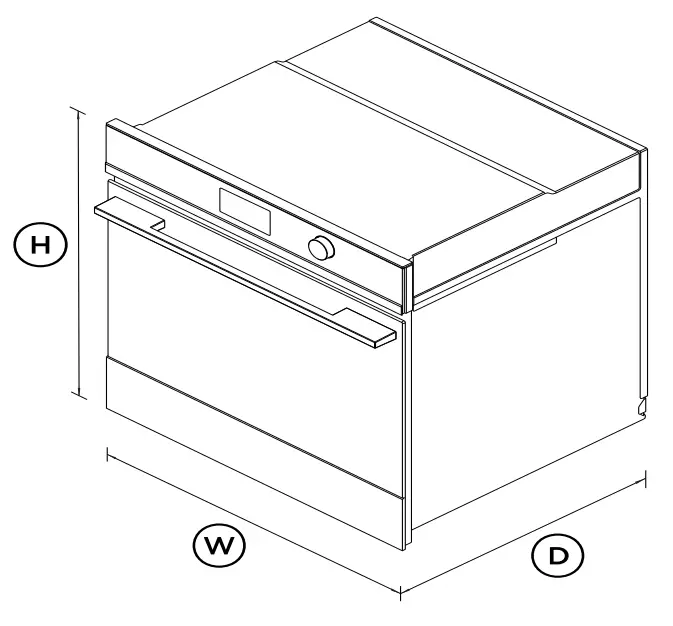 FISHER PAYKEL OB60SDPTDX2 Oven 60cm 16 Function - DIMENSIONS