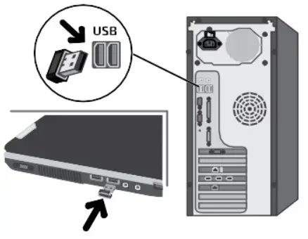 CANYON Ultra Slim Wireless Keyboard HKB- Inserting the NanoReceiver