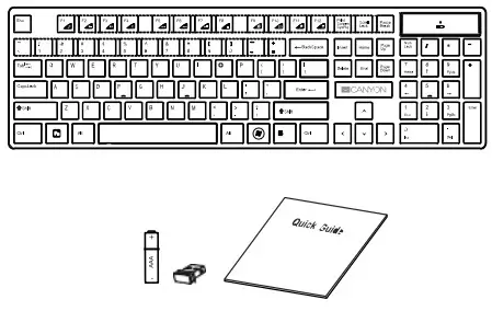 CANYON Ultra Slim Wireless Keyboard HKB- Package Contents