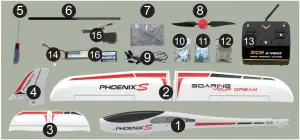 Topacc PHOENIX S RC Airplane - Box Contents