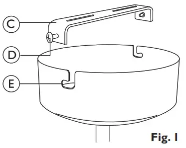 JOHN LEWIS Elio Pendant 3 Arm Ceiling Light - Fig. 1