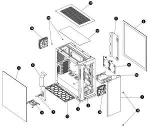 AZZA CSAZ-7000 Zircon Full Tower PC Case -figure 2