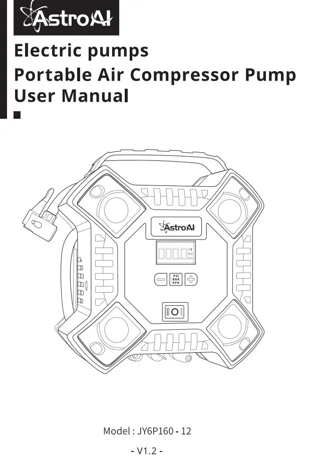 AstroAI JY6P160-12 Electric Portable Air Compressor Pump User Manual